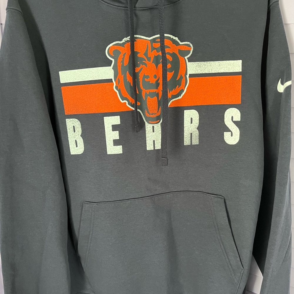 Nike DA BEARS Black and Orange Sweatshirt Hoodie. Authentic NFL. Men’s S - Picture 2 of 3